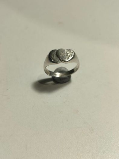 1978 Double Heart Sterling Silver Ring