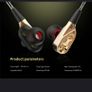 1 Pc Dual-Dynamic 3.5mm Noise Isolation sports earphones with microphone Image 5