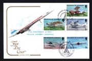 1973 Guernsey 50th Anniversary of First Regular Guernsey Air Services Commemorative Stamps Cotswold First Day Cover (FDC) showing Concorde
