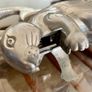 Vintage Aluminum Metal Squirrel on Log Nutcracker Image 9