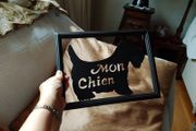 Cute decorative metal dog plaque