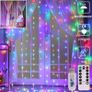LED Window Curtain Fairy Twinkle Lights, 3mx3m 300leds USB Operated 8 Modes Icicle String Lights with Remote & Timer for Indoor Xmas Party Home Garden Decoration Image 3