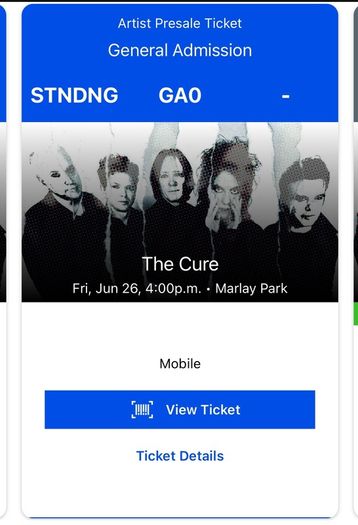 The Cure Ticket