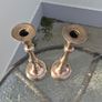 old brass candle stick holders Image 2