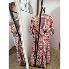 asos edition floral wrap dress