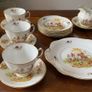 Royal Tara 20pcs Tea Set Rare Vintage Hunt Scene Pattern Image 8