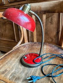 Original red metal lamp 70s