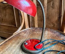 Original red metal lamp 70s
