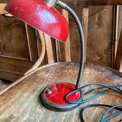 Original red metal lamp 70s
