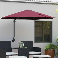Garden Parasol Manual Bordeaux Red 248 x 248 x 148 cm