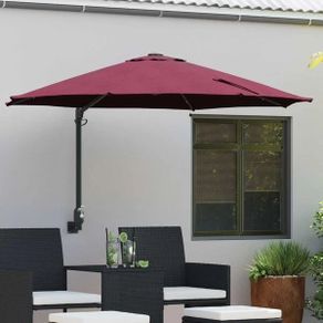 Garden Parasol Manual Bordeaux Red 248 x 248 x 148 cm
