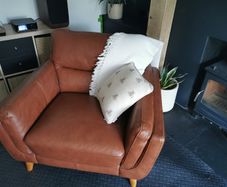 Bianca Brown Leather Armchair