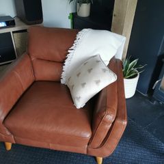 Bianca Brown Leather Armchair