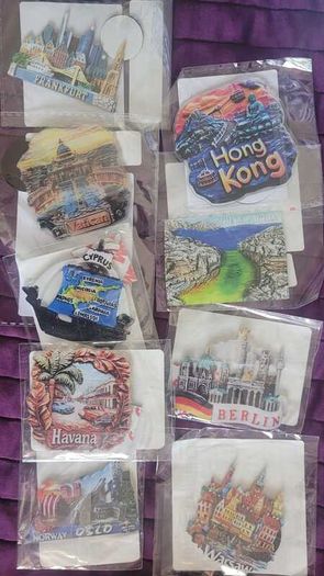 Travel Souvenir Magnets, Resin, Metal & Acrylic