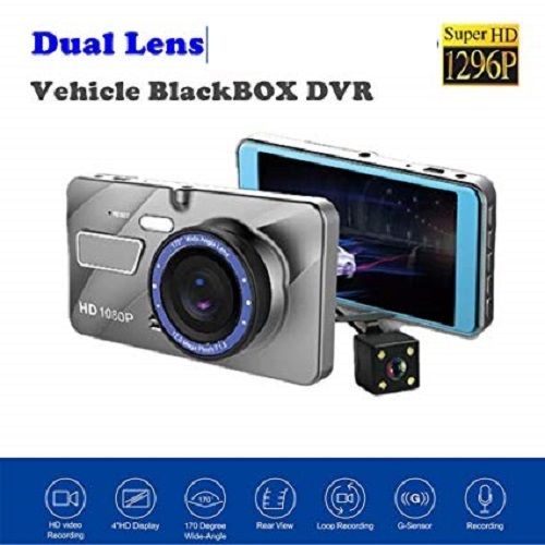 Dual Lens 4" Dash Camera Car DVR Camera Vehicle Video Recorder Dash Cam 4.0" LCD Full HD 1080P