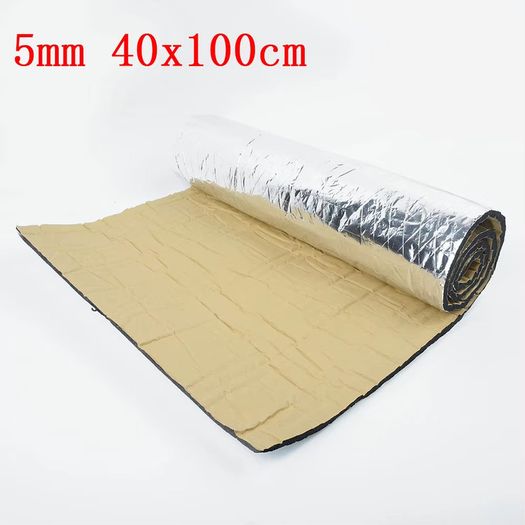 5mm 40x100cm Car Soundproofing Deadening Mat Heat Sound Insulation Cotton Firewall Auto Hood Door Deadener Foam