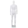 Full Body Male Mannequin with Glass Base Glossy White 185 cm Image 5