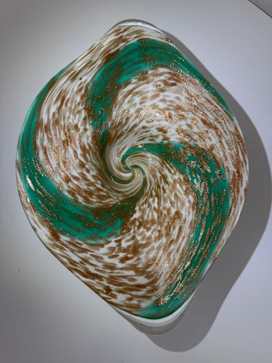 Fratelli Toso Murano, legendary Starry Night Organic Bowl. Ermanno Toso Design. c.1955 to 1965