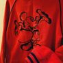 RARE Disney Mickey Mouse Vintage Sweatshirt Raised Sketch Pattern 100% Cotton Image 2