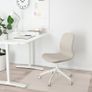 IKEA LANGFJALL Conference  office Chair  Gunnared Beige/White good  Condition Image 6