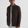 Reiss Chocolate Brown Overshirt Image 4