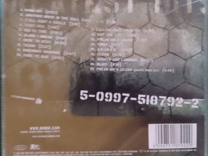 Korn - Greatest Hits Vol. 1 CD (2004) US NU METAL Compilation VG+