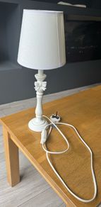 white lamp with bulb