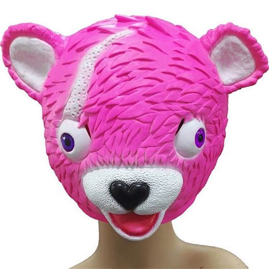 Fortnite Mask Bear Cuddle Team Leader Latex Mask Bear Game Cosplay Halloween