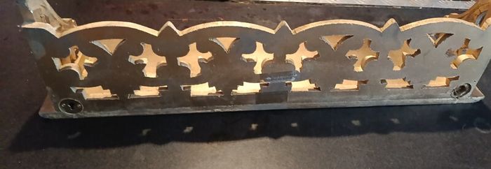 Carved wooden shelf