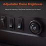 Wingham Log Effect Stove Fire with Realistic LED Flame Effect, Adjustable Thermostat, 2000W (FREE POSTAGE) Image 6