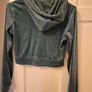 Hollister green cropped hoodie Image 3