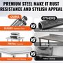 Stainless Steel Prep Table, 900x600x800 mm, 700 lbs Load Capacity, Heavy Duty Metal Worktable with 3 Adjustable Height Levels, Commercial Workstation for Kitchen Garage Restaurant Backyard Image 6
