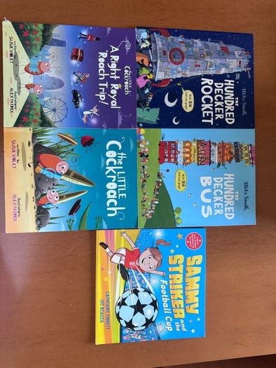 Children Book Bundle x5 - Hundred Decker Bus & Rocket, Little Cockroach, Sammy Striker