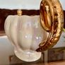 Vintage H J  Wood Burslem Pearlescent Lustre Mantel Vase with Gold Handles Image 7