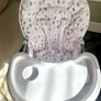 Babylo unisex white print high chair Image 2