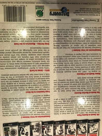 dvd box set. Conspiracy theories