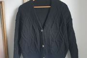 Chunky Cable Knit Cardigan Size Medium