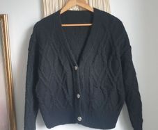 Chunky Cable Knit Cardigan Size Medium
