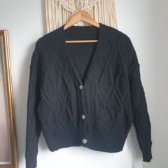 Chunky Cable Knit Cardigan Size Medium