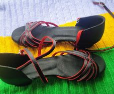 Brand new black red Latin dance shoes size UK 3 or 4