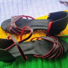 Brand new black red Latin dance shoes size UK 3 or 4