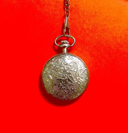Large dial pocket watch and chain, Free Post