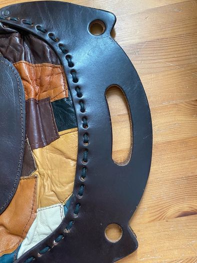 Vintage leather bag handmade