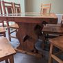 Mexican solid pine table and 8 chairs Image 5