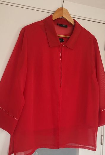 Paz Torras Ruby Red Twin Set Sz 46 ( Fit 10-12 Uk) Rrp 89.99