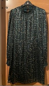 Knee Length Green & Gold Dress