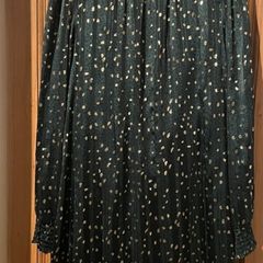 Knee Length Green & Gold Dress