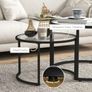 2-Piece Nesting Glass Coffee Table Set Image 5