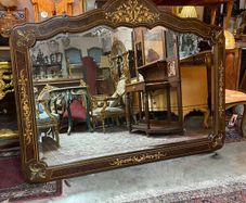 FLASH SALE! Was 595 now 450 ! A Very Good Walnut And Mahogany Overmantle Mirror