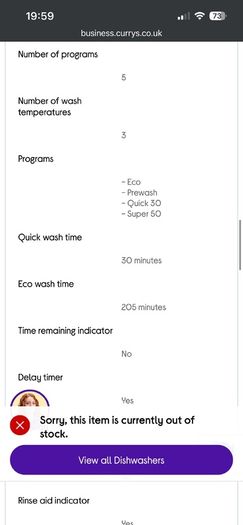 kenwood dishwasher